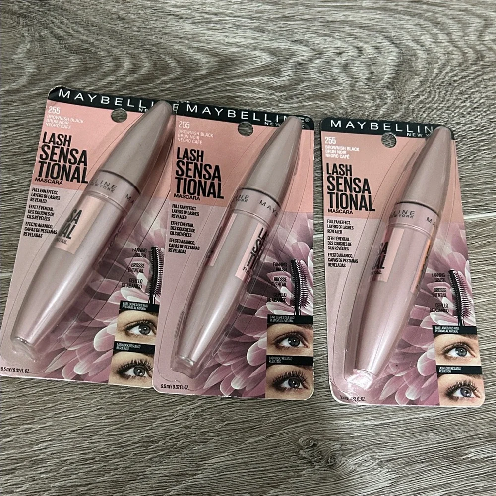 3X Maybelline Lash Sensational Full Fan Effect Mascara #255 ( FIRM PRICE)
